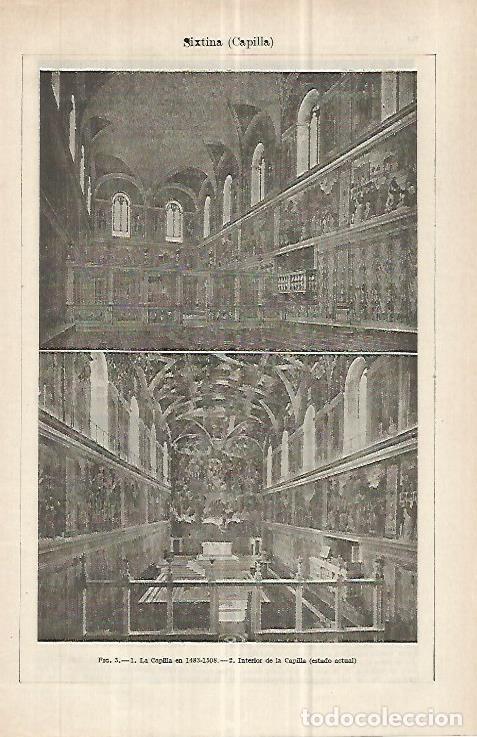Cartes Postales: LAMINA ESPASA 33111: La Capilla Sixtina en 1483 - Varios