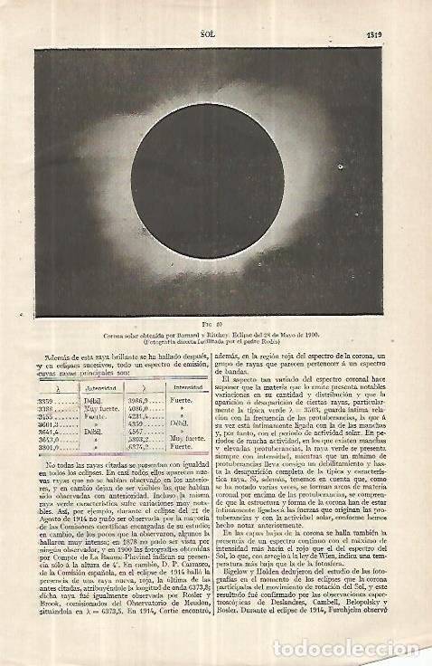 Postkarten: LAMINA ESPASA 33157: Eclipse del 28 de mayo de 1900 - Varios