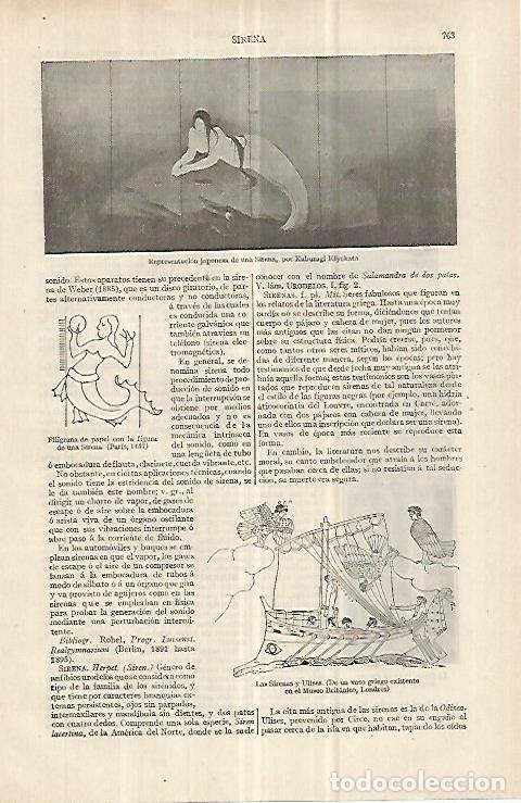 Postkarten: LAMINA ESPASA 33078: Sirena de Japon, por K. Kiyokata - Varios