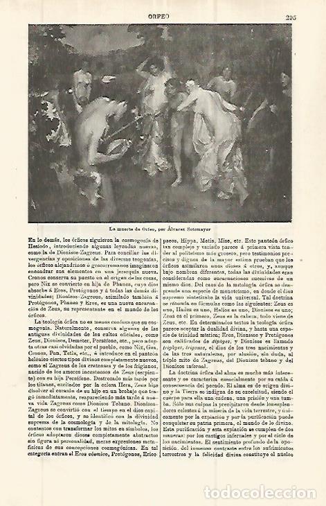 Postkarten: LAMINA ESPASA 32765: La muerte de Orfeo, por A. Sotomayor - Varios