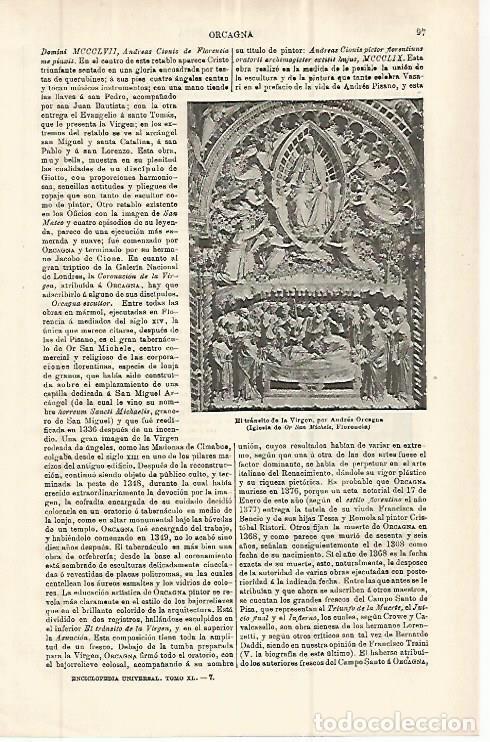 Postais: LAMINA ESPASA 32743: El transito de la Virgen, por A. Orcagna - Varios