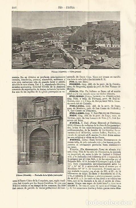Postais: LAMINA ESPASA 32723: Vista e iglesia de Fi&ntilde;ana, Almeria - Varios