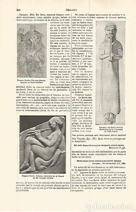 Postais: LAMINA ESPASA 32773: Pintura egipcia de Beni-Hassan y relieve de flautista en Roma - Varios