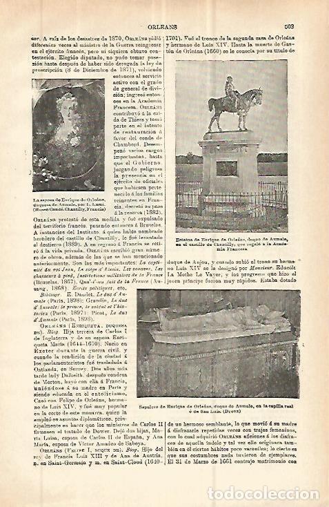Postais: LAMINA ESPASA 32868: Estatua y sepulcro de Enrique de Orleans - Varios