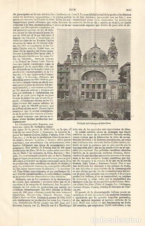 Postales: LAMINA ESPASA 32702: El Coliseum de Barcelona - Varios