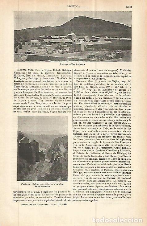 Cartes Postales: LAMINA ESPASA 32809: Hacienda y ruinas espa&ntilde;olas en Pachuca, Mexico - Varios