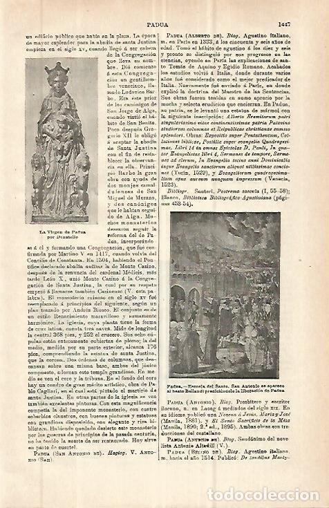 Cartes Postales: LAMINA ESPASA 32817: La Virgen de Padua, por Donatello - Varios
