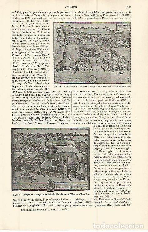 Postais: LAMINA ESPASA 32852: Coelgio de la Trinidad de Oxford - Varios