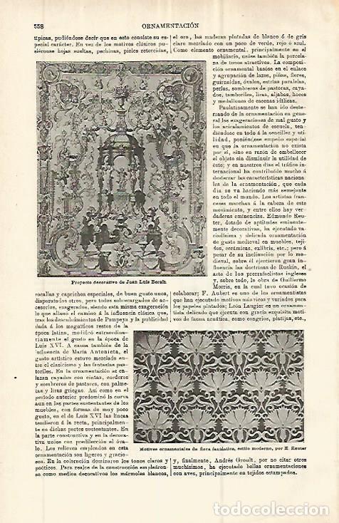Postcards: LAMINA ESPASA 32888: Proyecto decorativo de Juan Luis Beralh - Varios