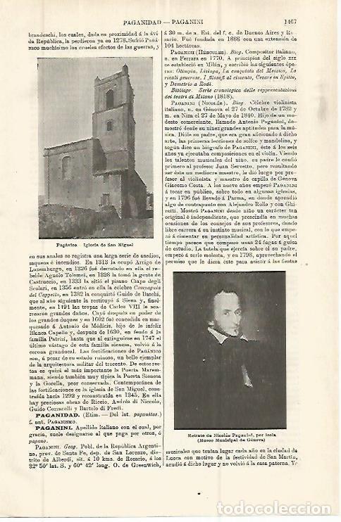 Postales: LAMINA ESPASA 32820: Iglesia de San Miguel en Paganico, Italia - Varios