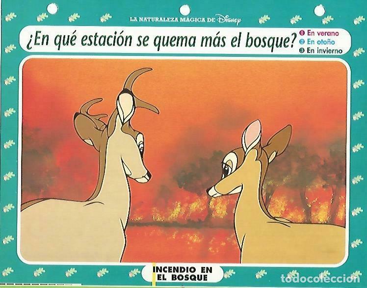 Postais: LAMINA 14166: Incendio en el bosque. Secretos con Bambi - Varios