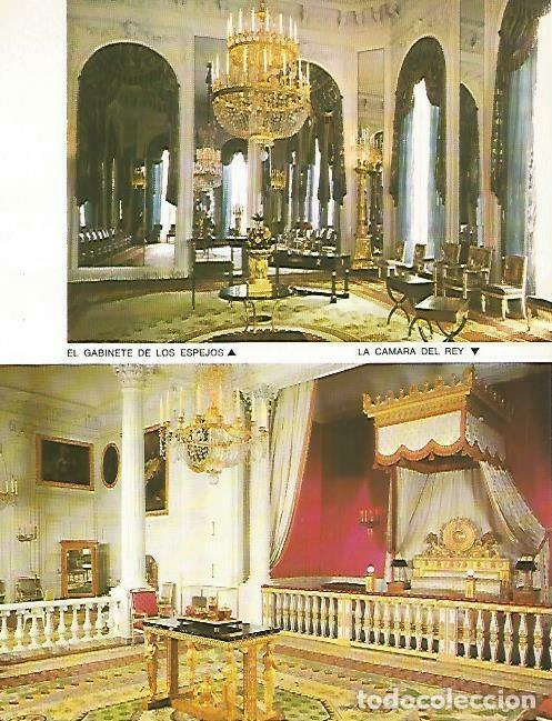 Postais: LAMINA 13911: Versalles. Gabinete de los Espejos y Camara del Rey - Pierre Lemoine