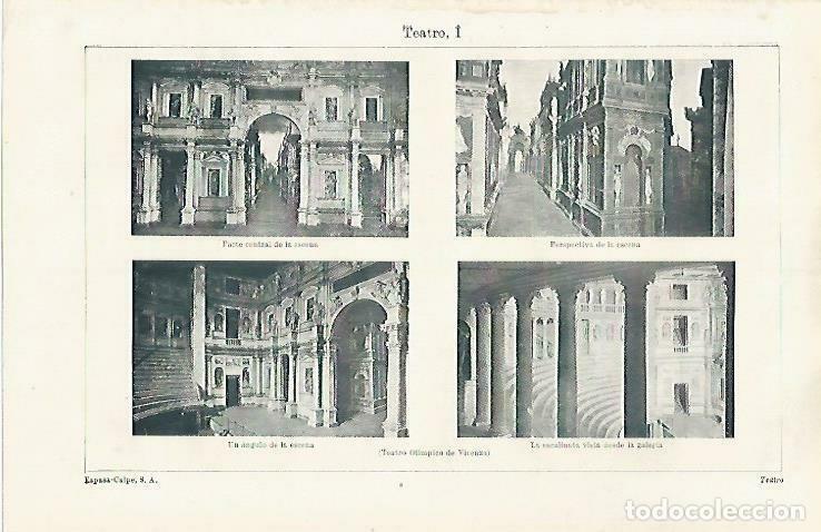Postais: LAMINA ESPASA 33537: Teatro Olimpico de Vicenza - Varios