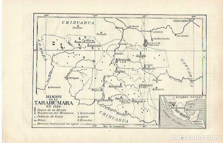 Postais: LAMINA ESPASA 33438: Mapa de la mision de Tarahumara - Varios