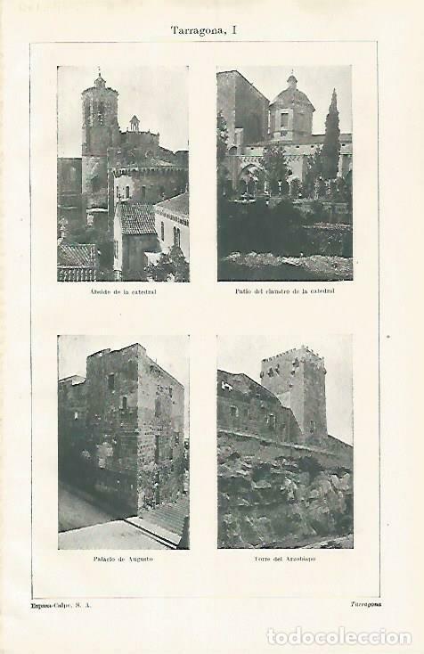 Postais: LAMINA ESPASA 33470: Abside y claustro de la Catedral, Palacio de Augusto y Torre del Arzobispo en T