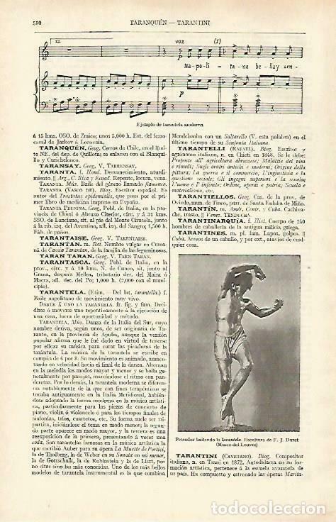 Postais: LAMINA ESPASA 33442: Partitura de tarantela moderna - Varios