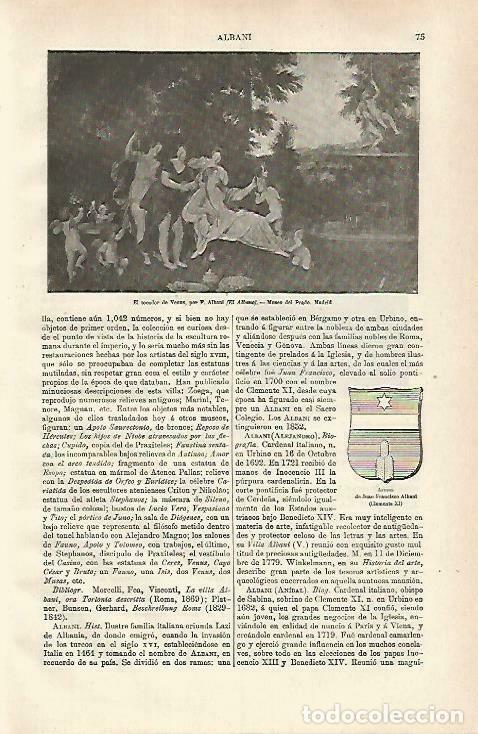 Postais: LAMINA ESPASA 33626: El tocador de Venus, por F. Albani - Varios