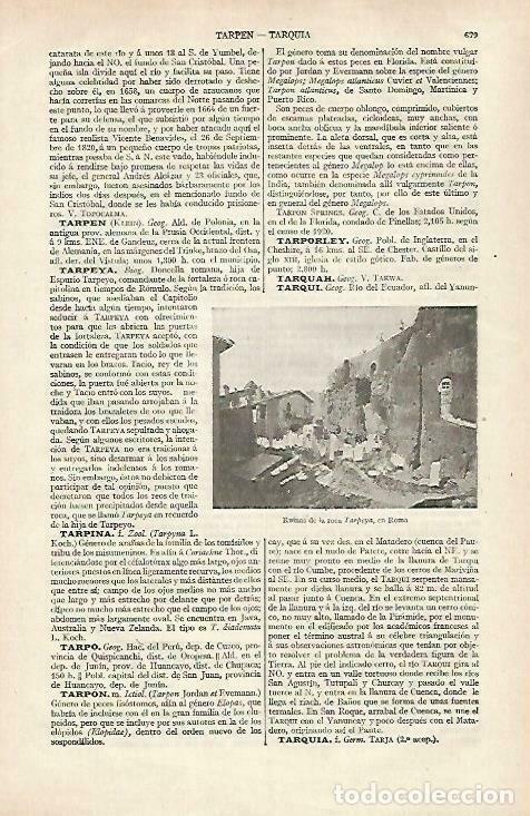 Postkarten: LAMINA ESPASA 33461: Ruinas de la roca Tarpeya en Roma - Varios