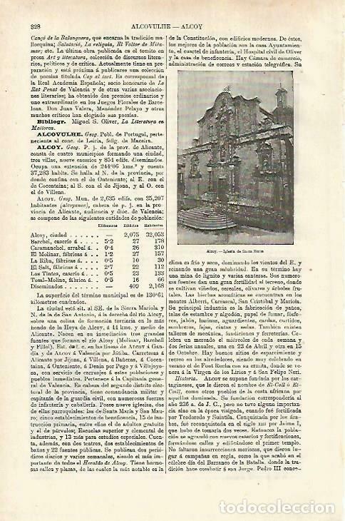 Postcards: LAMINA ESPASA 33664: Iglesia de Santa Maria de Alcoy, Alicante - Varios