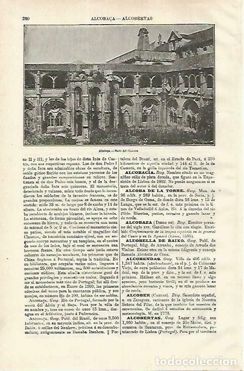 Postcards: LAMINA ESPASA 33659: Patio del claustro de Alcoba&ccedil;a - Varios