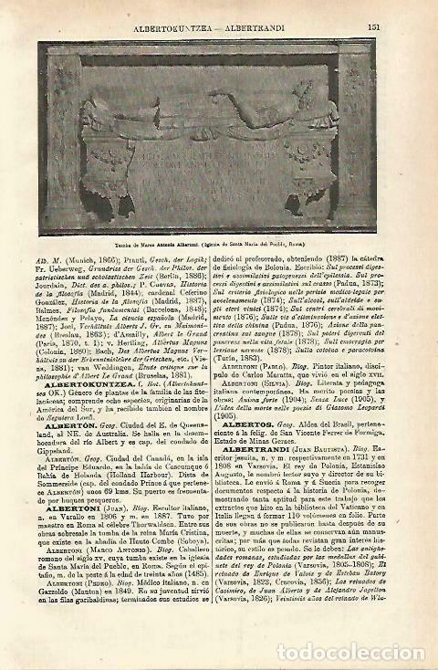Postcards: LAMINA ESPASA 33638: Tumba de Marco Antonio Albertoni - Varios