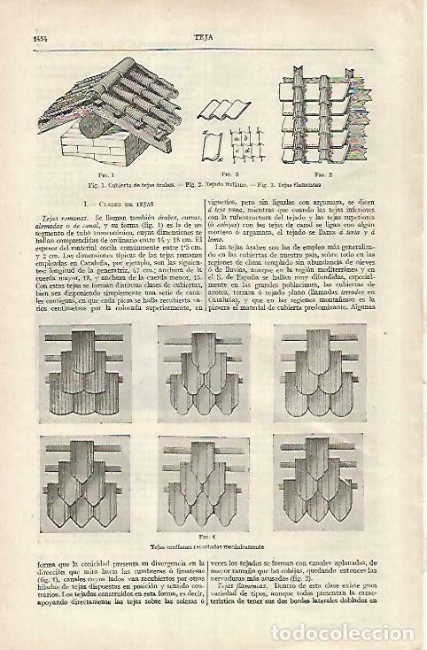 Postcards: LAMINA ESPASA 33601: Clases de tejas - Varios