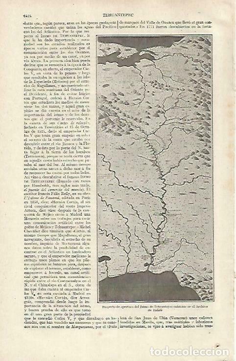 Cartoline: LAMINA ESPASA 33596: Proyecto de abertura del istmo de Tehuantepec - Varios