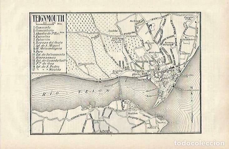 Cartoline: LAMINA ESPASA 33599: Plano de Teignmouth - Varios