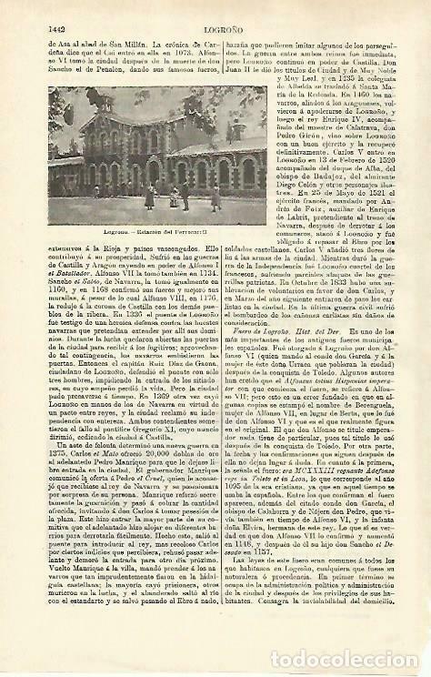 Cartoline: LAMINA ESPASA 33425: Estacion del Ferrocarril de Logro&ntilde;o - Varios