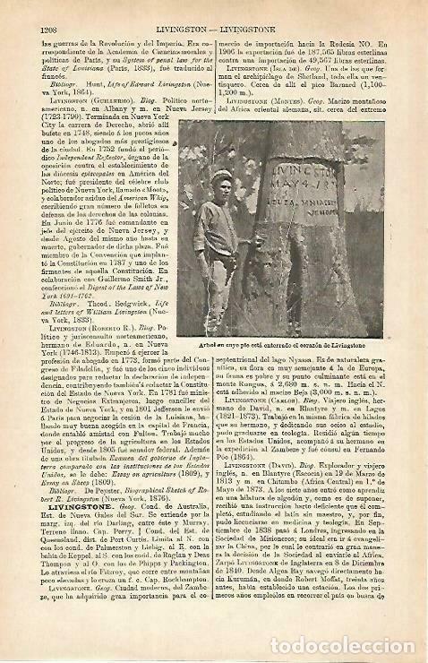 Postais: LAMINA ESPASA 33373: Arbol donde esta enterrado el corazon de Livingstore - Varios