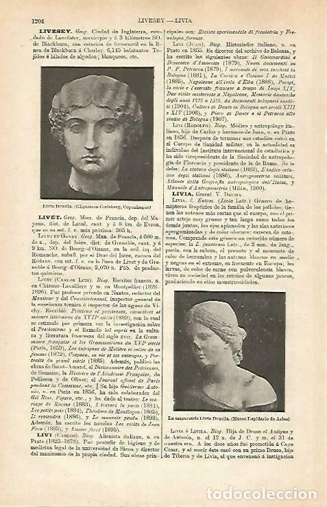 Postales: LAMINA ESPASA 33371: Livia Drusila - Varios