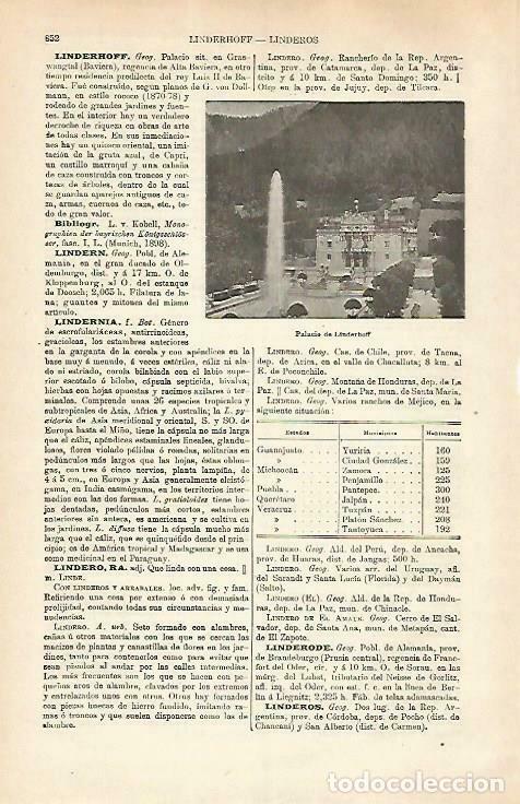 Postais: LAMINA ESPASA 33307: Palacio de Linderhoff, Alemania - Varios