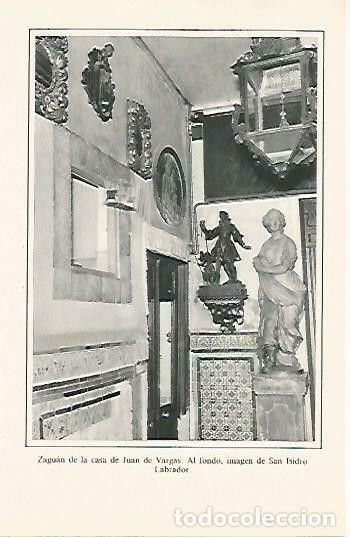 Postais: LAMINA 14387: Zaguan de la Casa de Juan de Vargas, Madrid - Lorenzo Lopez Sancho, dibujos de Go&ntilde;i