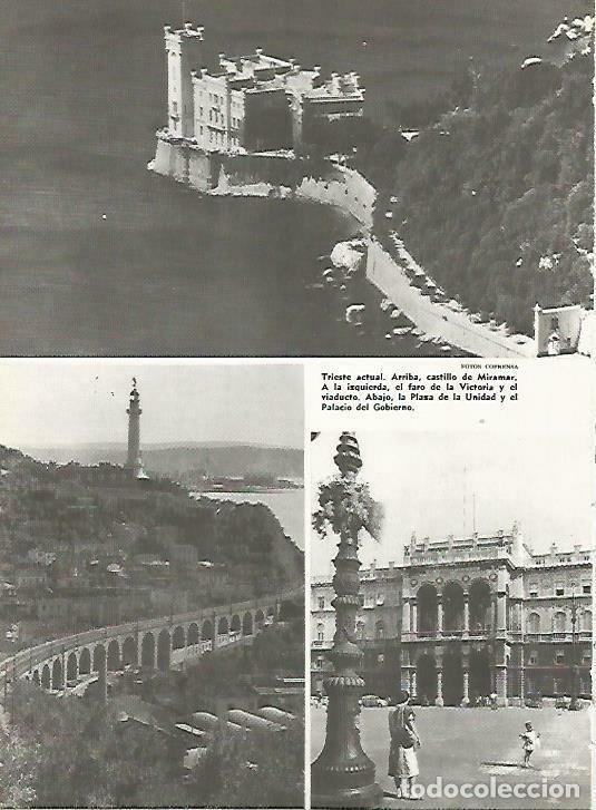 Postales: LAMINA 14931: Castillo de Miramar y Plaza de la Unidad de Trieste, Italia - VVAA