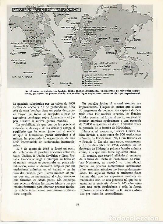Postais: LAMINA 14896: Mapa mundial de pruebas atomicas - VVAA