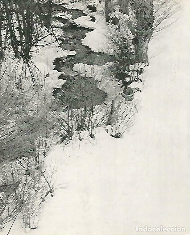 Postcards: LAMINA 14674: Rio en invierno en el Pirieno - Estanislau Torres. Fotografias de Francesc Catala Roca