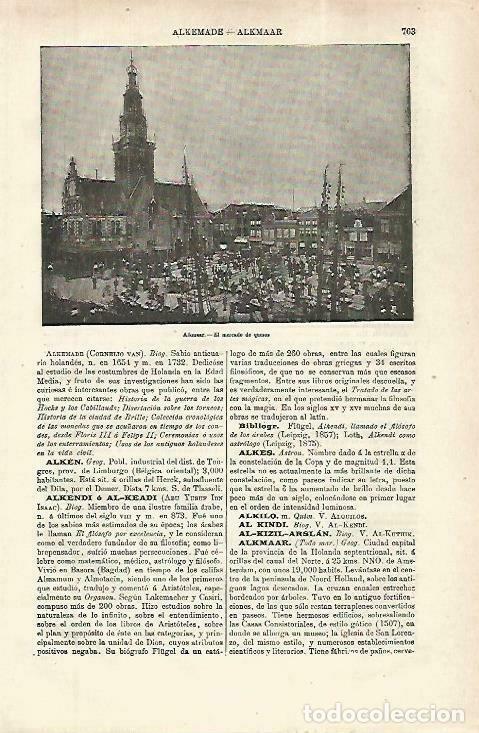 Postales: LAMINA ESPASA 33812: Mercado de quesos en Alkmaar, Holanda - Varios