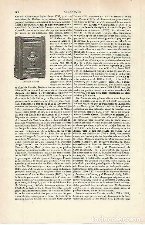 Postales: LAMINA ESPASA 33822: Almanaque de Gotha - Varios