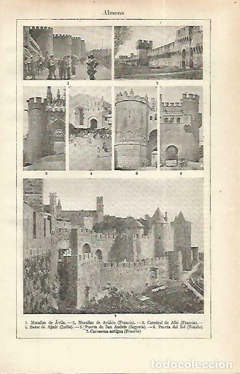 Postales: LAMINA ESPASA 33828: Almenas - Varios