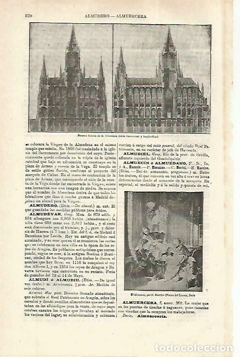 Postales: LAMINA ESPASA 33855: Basilica de Nuestra Se&ntilde;ora de la Almudena - Varios