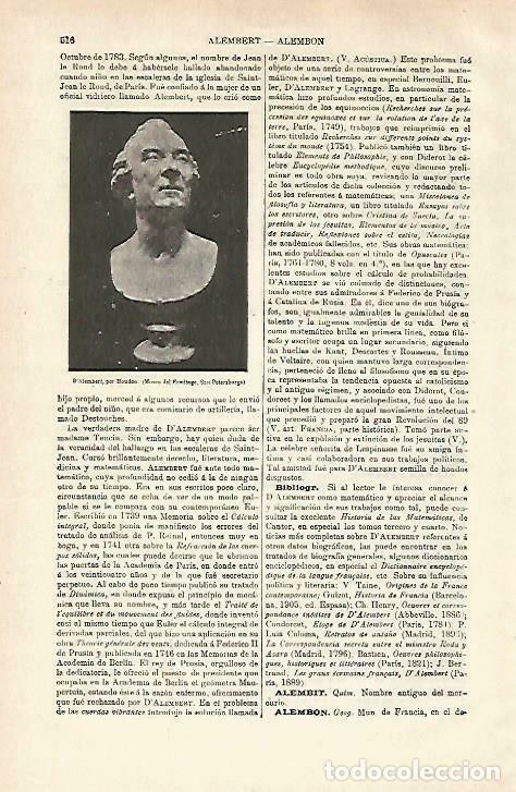 Postcards: LAMINA ESPASA 33703: D'Alembert, por Houdon - Varios