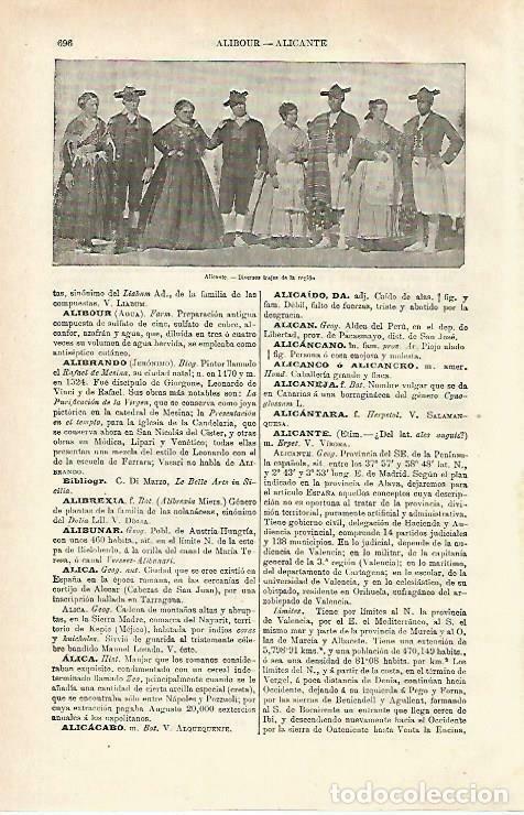 Postales: LAMINA ESPASA 33764: Trajes regionales de Alicante - Varios