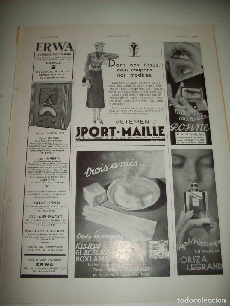 Postales: LAMINA 15183: Publicidad de Erwa, Sport Maille y Oriza Legrand - VVAA