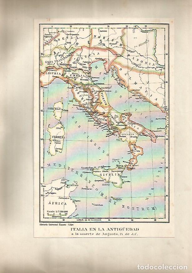 Postales: LAMINA 15212: Mapa de Italia en la antig&uuml;edad - VVAA