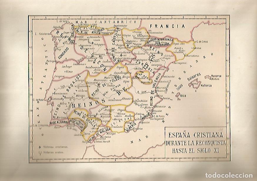 Postais: LAMINA 15217: Mapa de Espa&ntilde;a en el siglo XI - VVAA