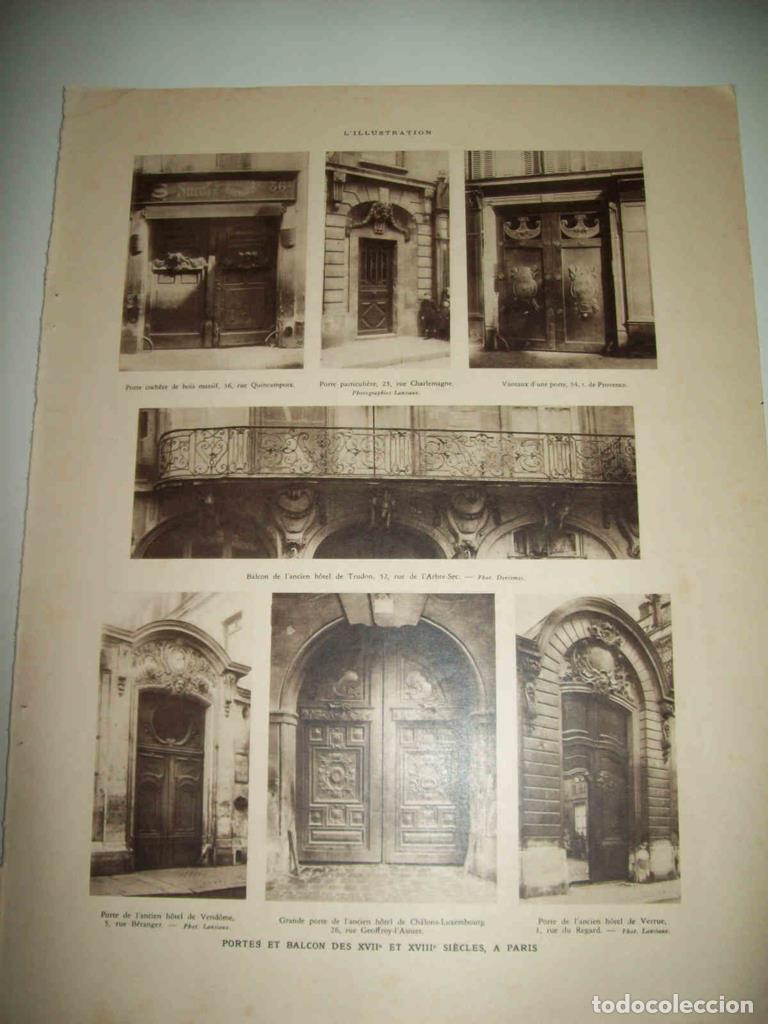 Postais: LAMINA 15022: Puertas y balcones de Paris de los siglos XVII y XVIII - VVAA