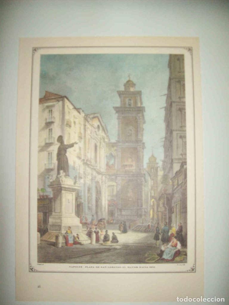 Cartes Postales: LAMINA 15004: Napoles. Plaza de San Lorenzo el Mayor hacia 1845 - Rolf Muller