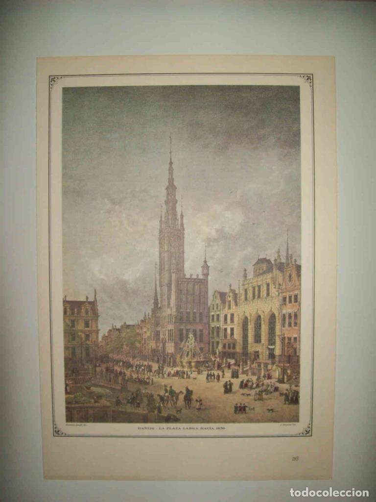 Cartes Postales: LAMINA 14999: Danzig. Plaza Larga hacia 1820 - Rolf Muller