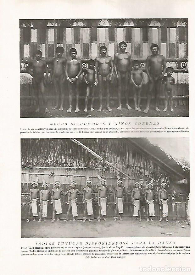 Postkarten: LAMINA 15612: Hombres y ni&ntilde;os cobenas y danzantes tuyucas - Director: Pedro Bosch Gimpera