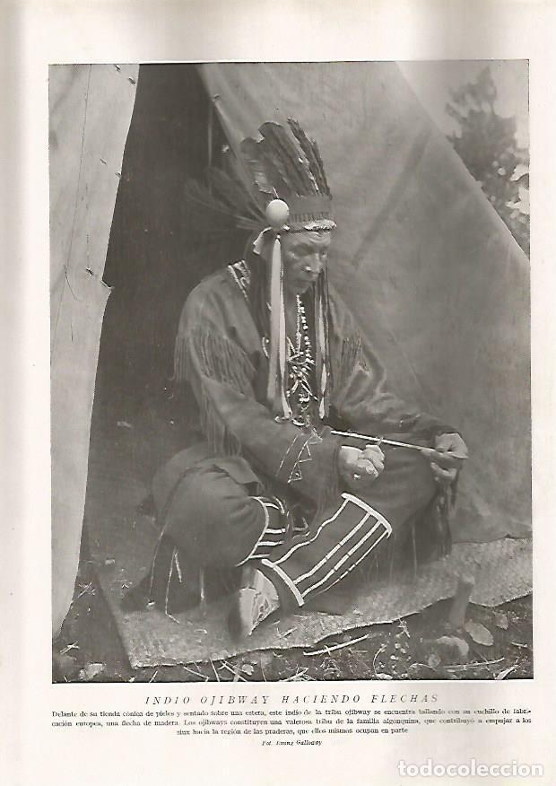 Postkarten: LAMINA 15572: Indi Ojibway haciendo flechas - Director: Pedro Bosch Gimpera